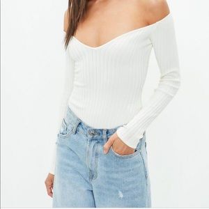 White sweetheart neck bodysuit